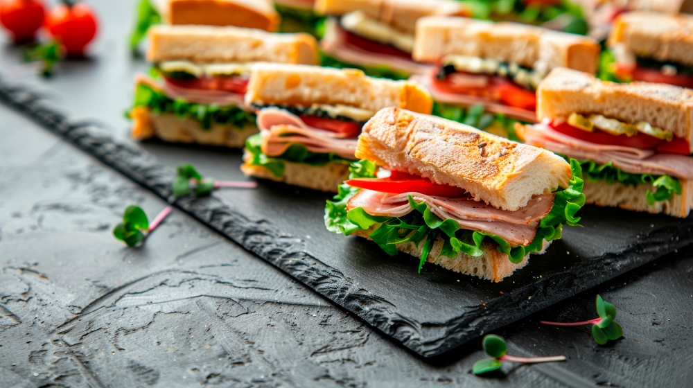 A,Set,Of,Mini,Sandwiches,On,A,Board,In,A